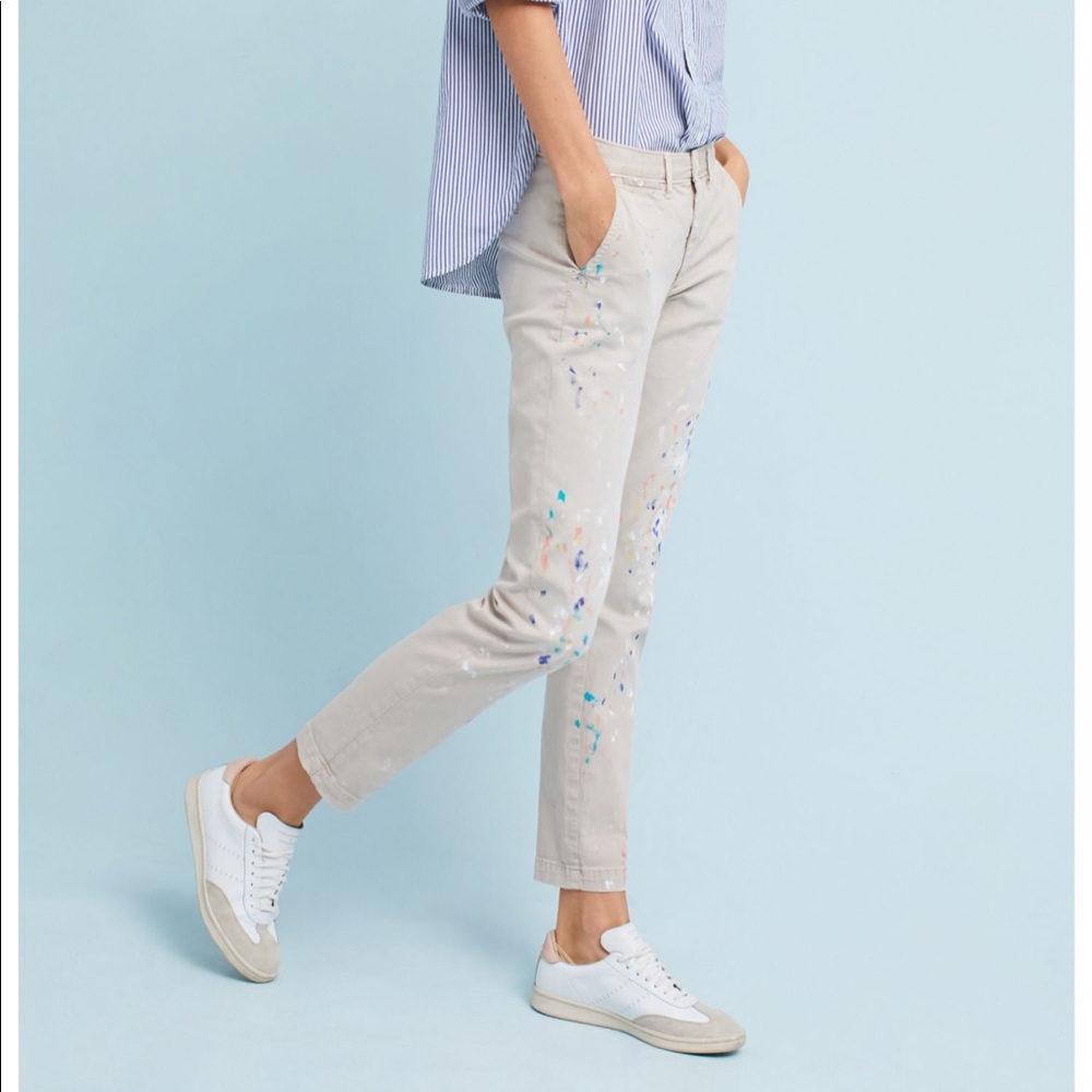 Petite Anthropologie Relaxed Chinos